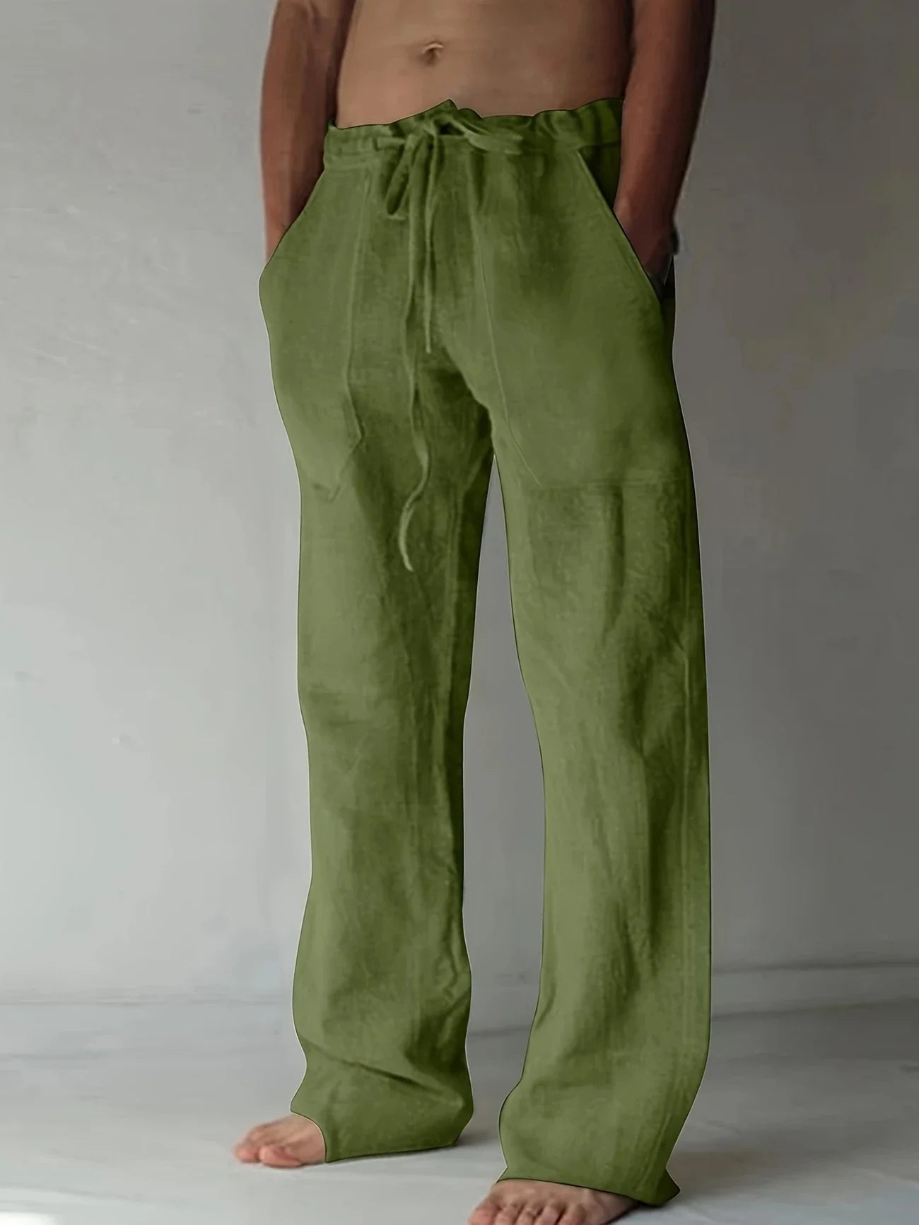 Herren Baggy Hose Relaxed Fit Freizeit Sommer