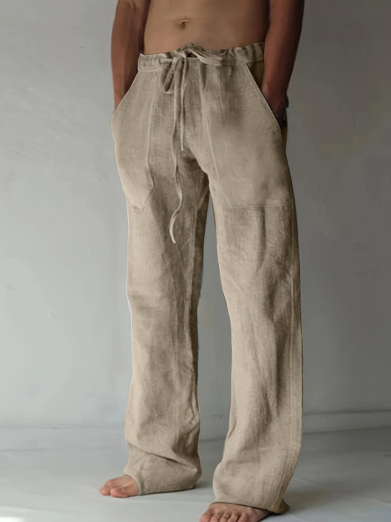 Herren Baggy Hose Relaxed Fit Freizeit Sommer