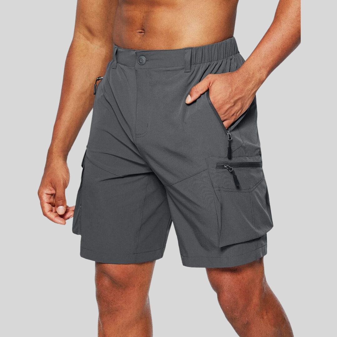 Herren-Cargoshorts mit Reißverschlusstaschen 0