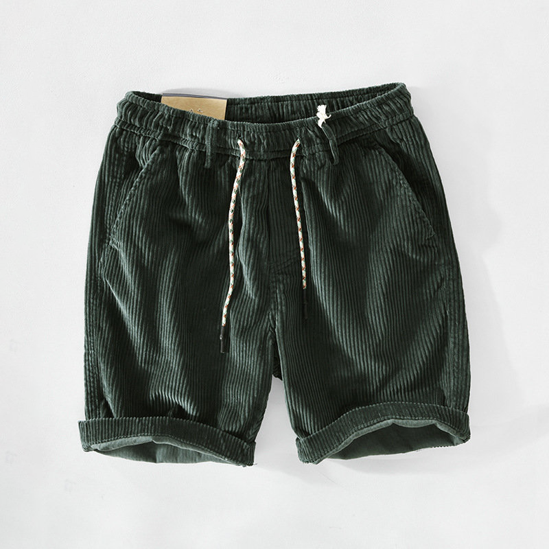 Herren-Cordshorts mit Kordelzug im Bund und Bündchen am Saum 3