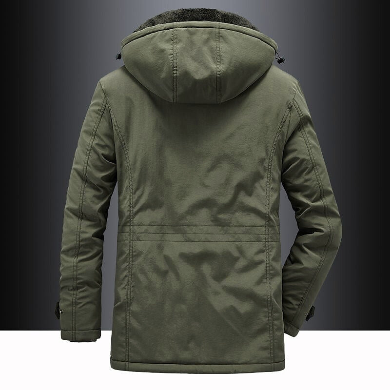 Herren Jacke | Winterjacke mit Fleecefutter und Kapuze | Bequeme Isolierung für Kühle Tage 5