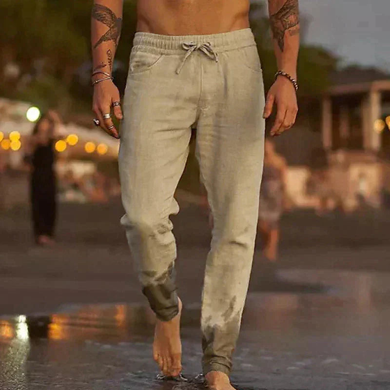 Herren Leichte Leinenhose mit Bequemer Passform I Ideal für den Herbst 0