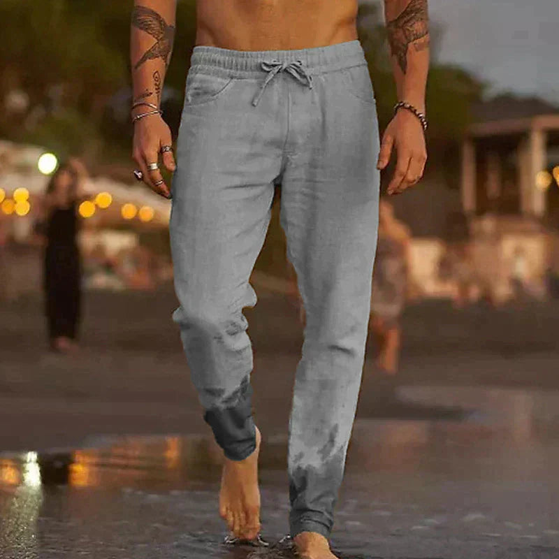 Herren Leichte Leinenhose mit Bequemer Passform I Ideal für den Herbst 1