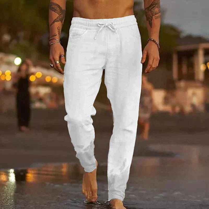 Herren Leichte Leinenhose mit Bequemer Passform I Ideal für den Herbst 3