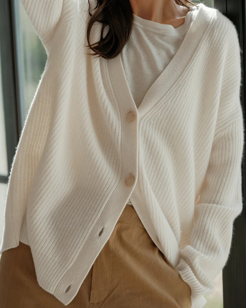 Damen Cocoon Cardigan im lockeren Schnitt