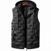 Herren Weste Regular Fit Freizeit Thermo mit Kapuze