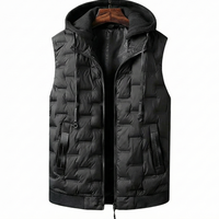 Herren Weste Regular Fit Freizeit Thermo mit Kapuze