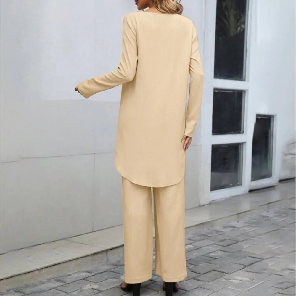 Jana | Elegantes Damen-Set mit Asymmetrischem Oberteil & Weiten Beinen | Vielseitiges Design für Jeden Anlass 4