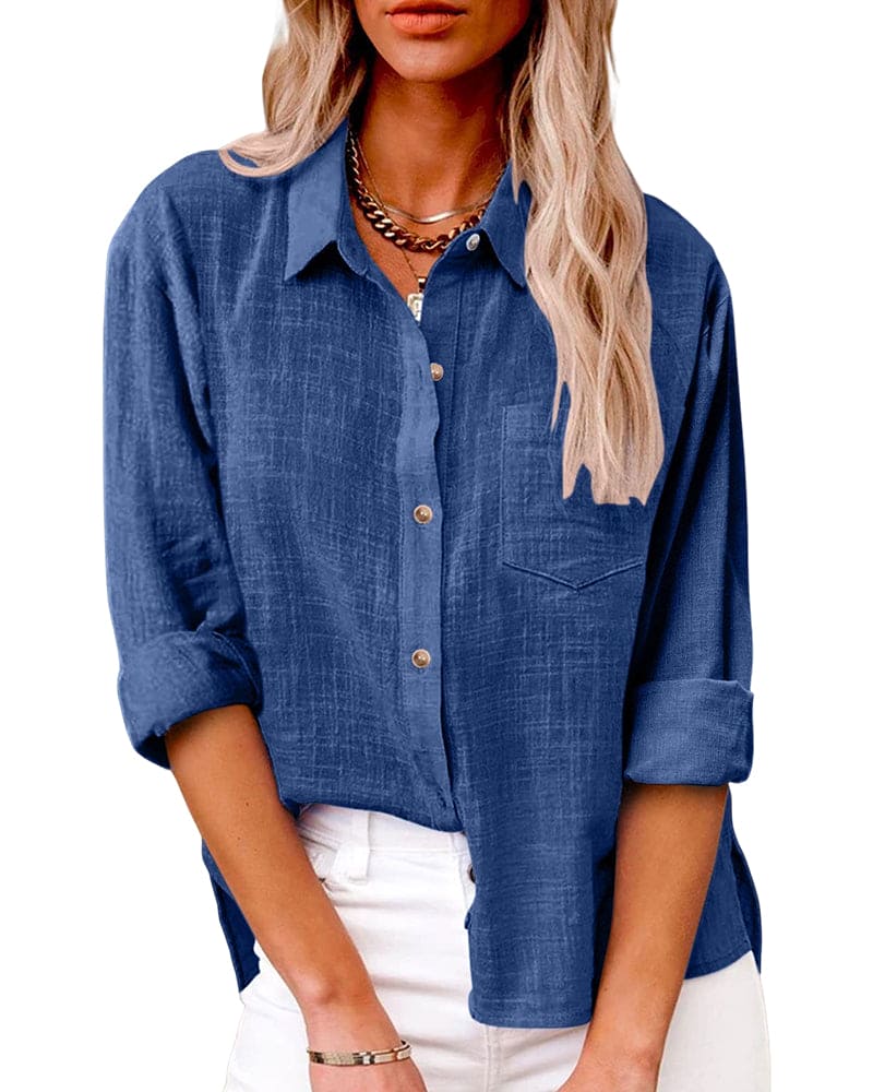 Jodie | Damen Bluse aus Leinenmischung mit Atmungsaktivität | Stilvoll und Bequem für den Sommer 3