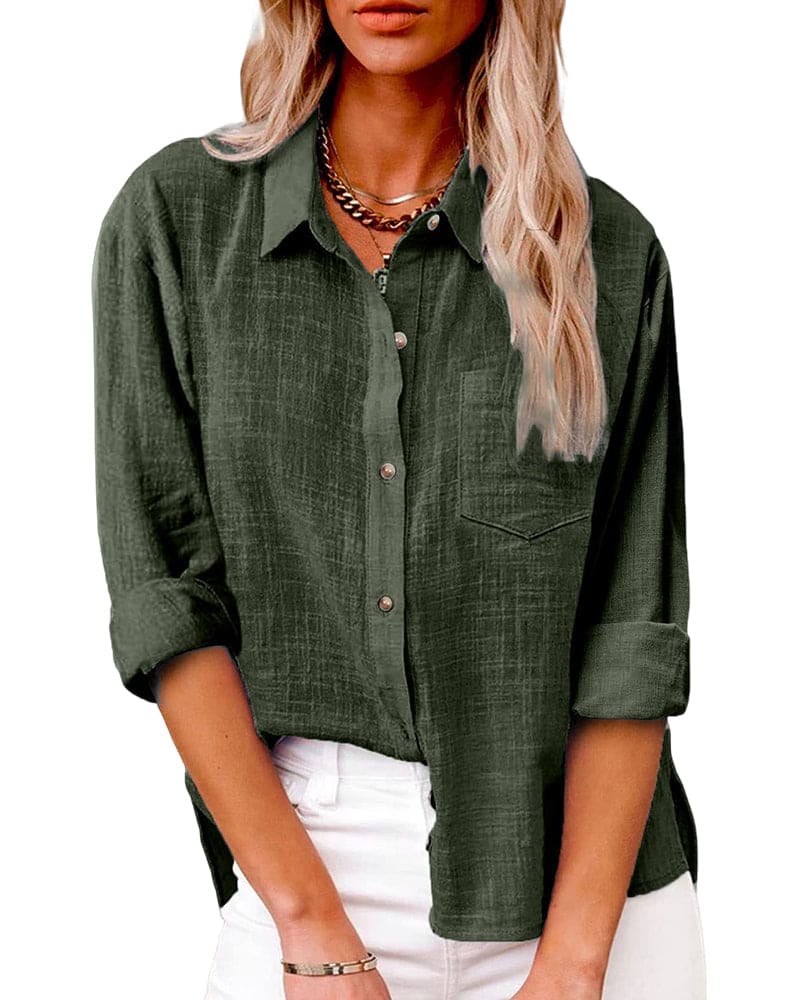Jodie | Damen Bluse aus Leinenmischung mit Atmungsaktivität | Stilvoll und Bequem für den Sommer 4