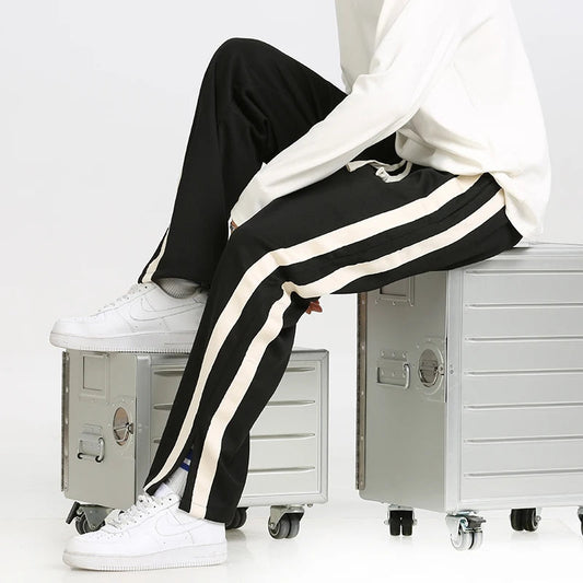 Jogginghose Damen mit Kontraststreifen und Kordelzug für Sport und Freizeit 0