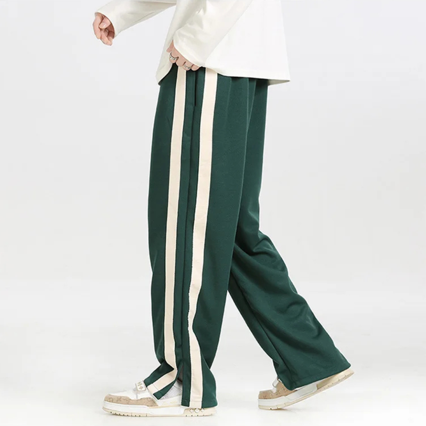 Jogginghose Damen mit Kontraststreifen und Kordelzug für Sport und Freizeit 6