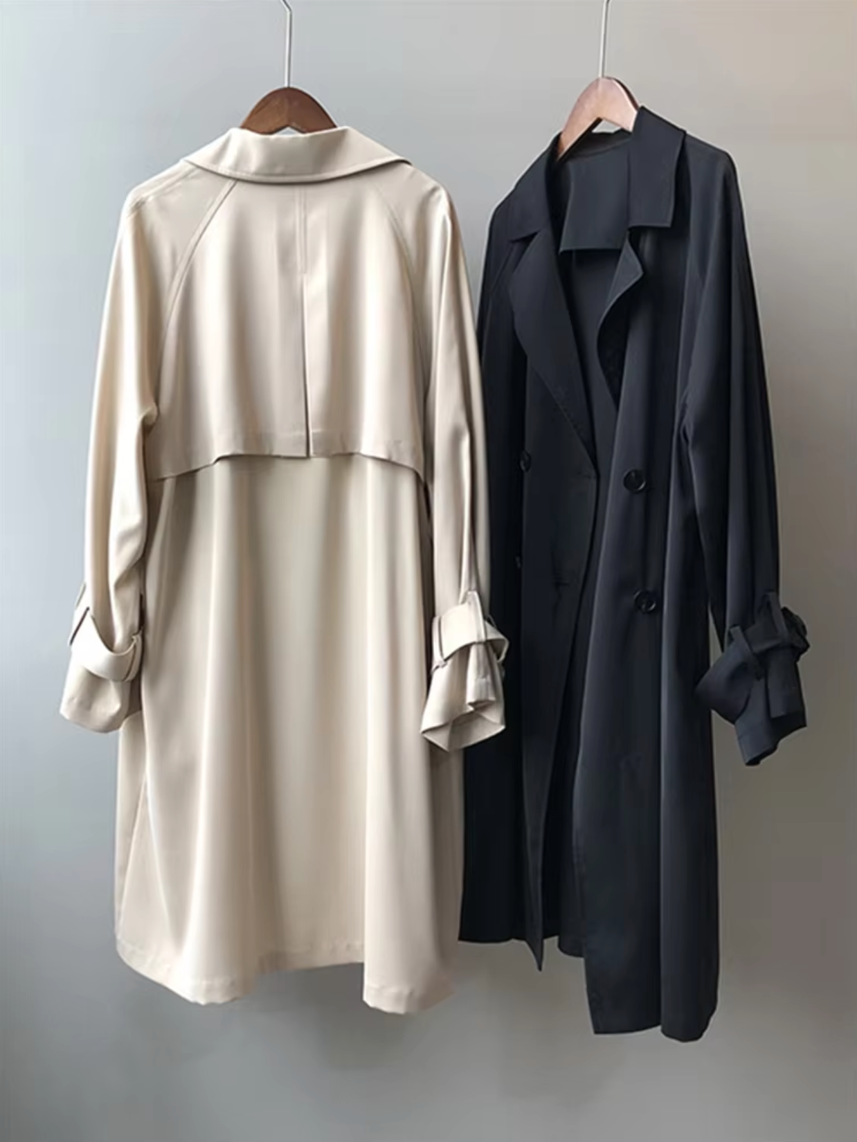 Übergangsjacke | Zeitloser langer wasserdichter Trenchcoat
