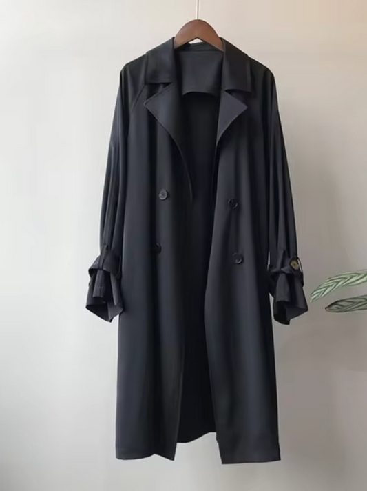 Juliane | Zeitloser langer wasserdichter Trenchcoat