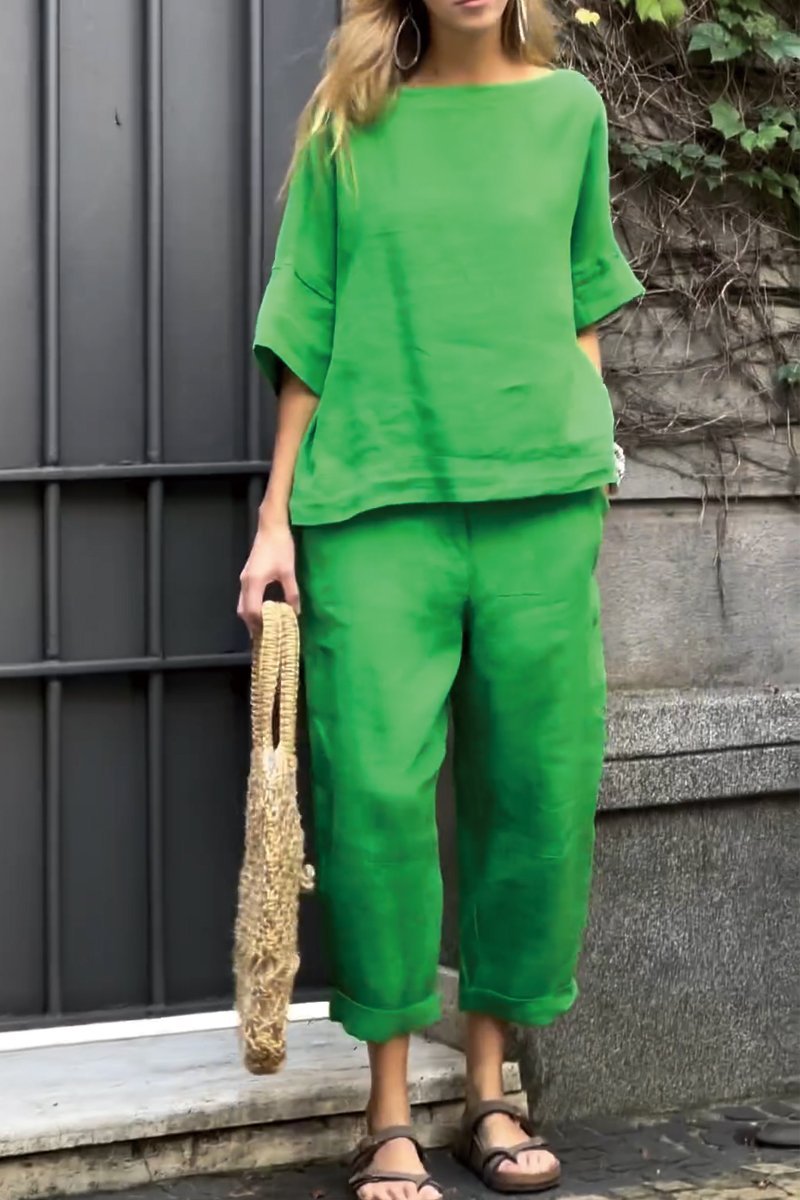 Shirt und Hose Damen Relaxed Fit Freizeit Alltag