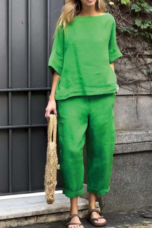 Shirt und Hose Damen Relaxed Fit Freizeit Alltag