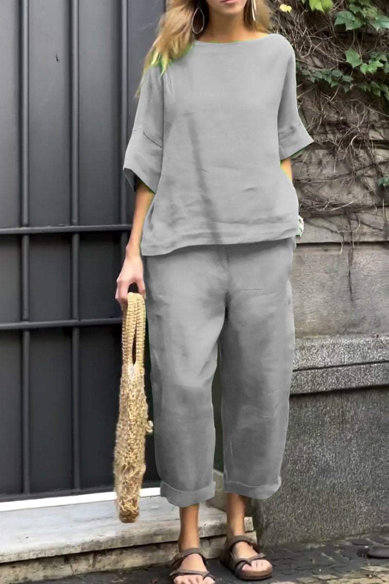 Shirt und Hose Damen Relaxed Fit Freizeit Alltag