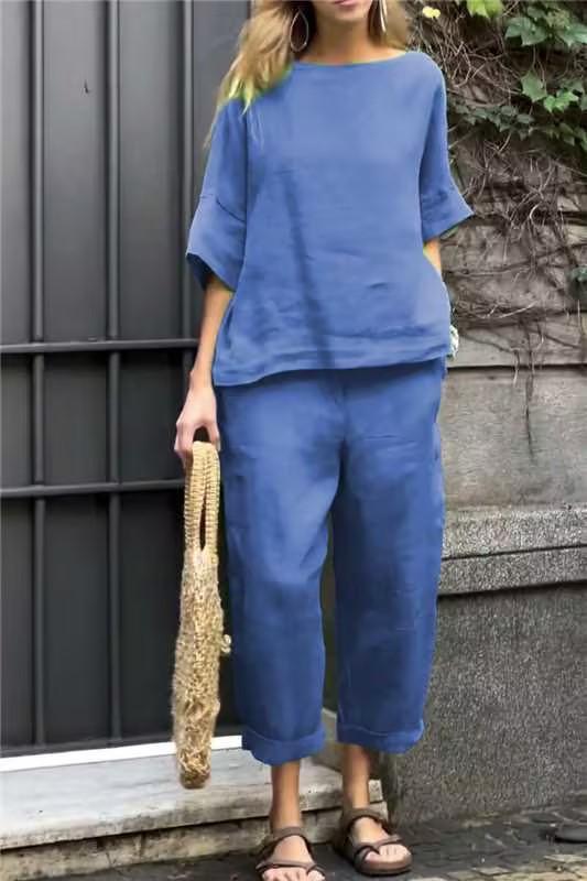 Shirt und Hose Damen Relaxed Fit Freizeit Alltag