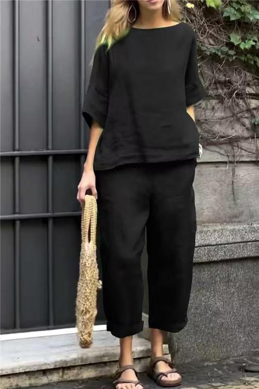 Shirt und Hose Damen Relaxed Fit Freizeit Alltag