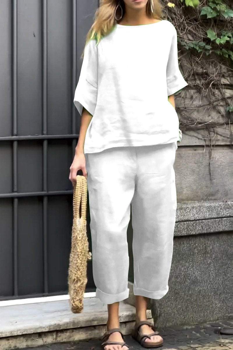 Shirt und Hose Damen Relaxed Fit Freizeit Alltag