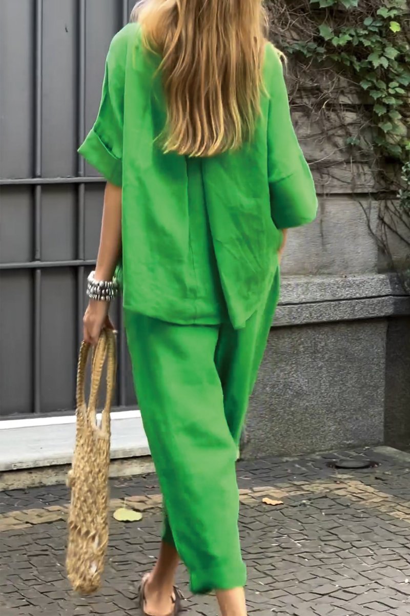 Shirt und Hose Damen Relaxed Fit Freizeit Alltag