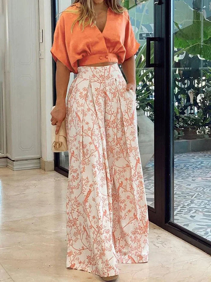 Zweiteiler Damen Casual Sommer Relaxed Fit
