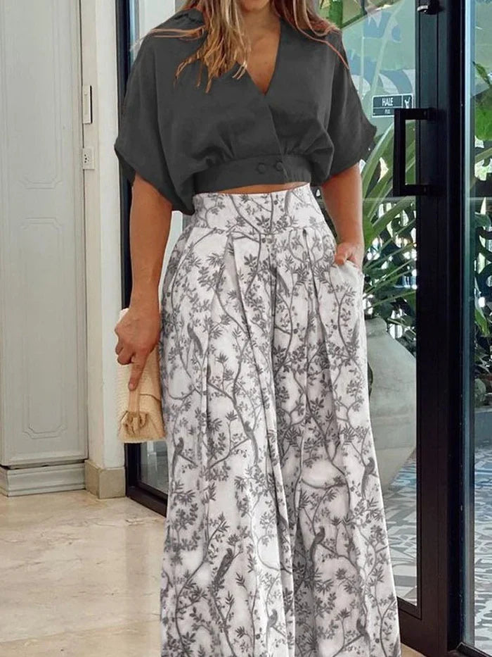 Zweiteiler Damen Casual Sommer Relaxed Fit