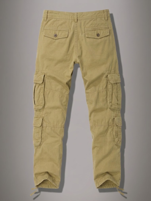 Cargohose Herren Relaxed Fit Freizeit & Alltag Bestickt