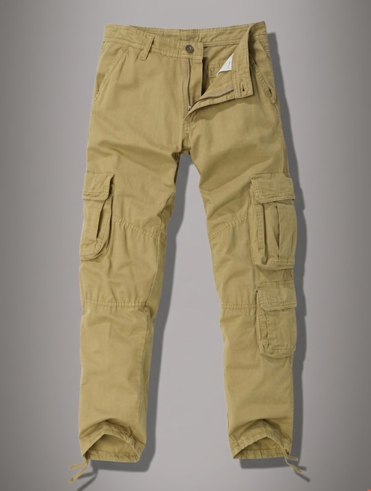 Cargohose Herren Relaxed Fit Freizeit & Alltag Bestickt