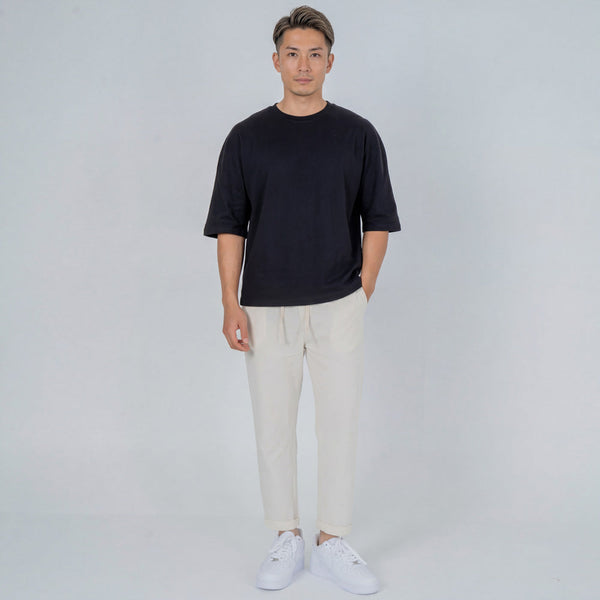 Leichte Stoff Komforthose mit Elastischem Bund | Atmungsaktive Unisex-Hose für Sommer