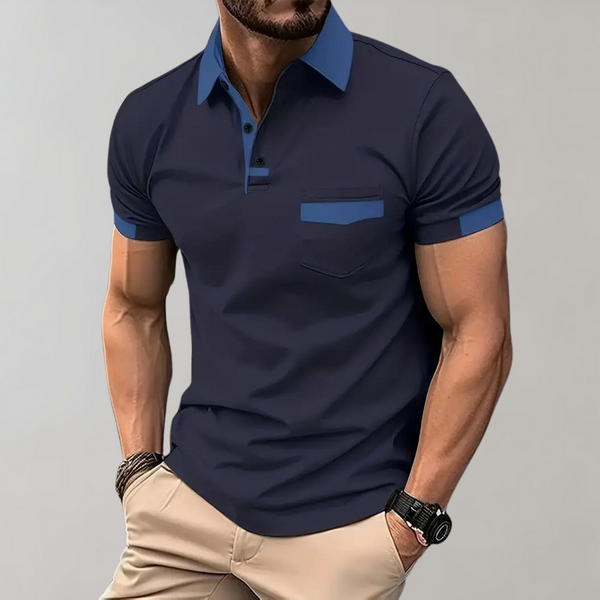 Klassische Herren Poloshirt aus atmungsaktivem Polyester | Zeitloses Design für Komfort und Stil