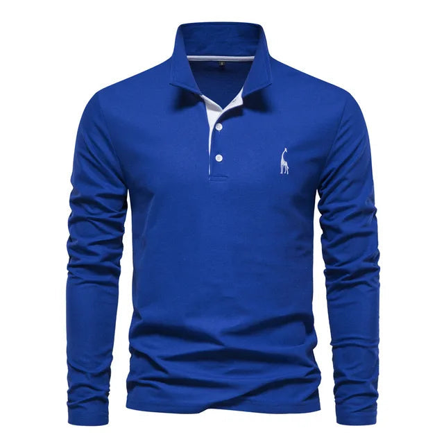 Klassisches Poloshirt Herren | Langärmliges Baumwoll-Poloshirt mit Strukturierter Knopfleiste | Stilvolles Design für Komfort und Eleganz 1