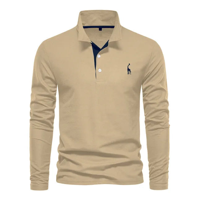 Klassisches Poloshirt Herren | Langärmliges Baumwoll-Poloshirt mit Strukturierter Knopfleiste | Stilvolles Design für Komfort und Eleganz 6