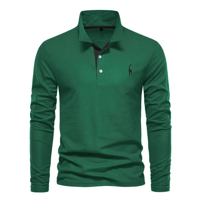 Klassisches Poloshirt Herren | Langärmliges Baumwoll-Poloshirt mit Strukturierter Knopfleiste | Stilvolles Design für Komfort und Eleganz 7