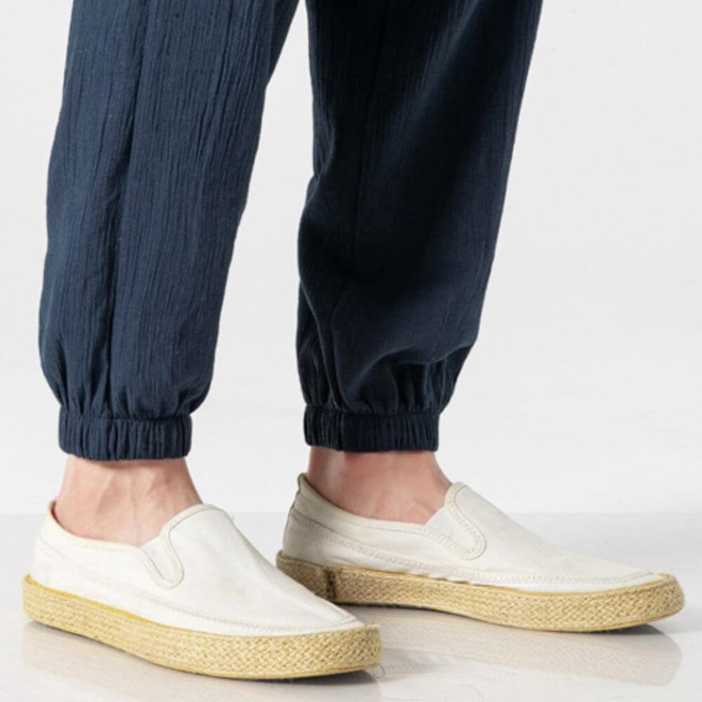 Komfort Hose | Japanische Unisex-Hose mit Elastischem Bund | Leichte Atmungsaktive Sommerhose für Optimalen Tragekomfort 3