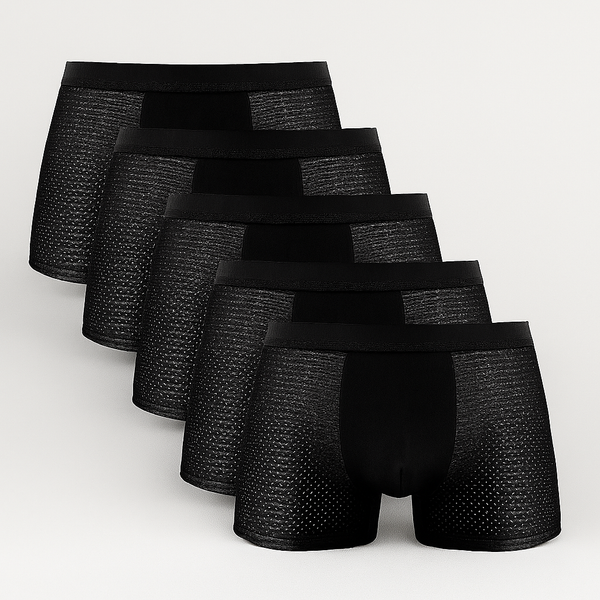 Komfort Mesh-Boxershorts für Herren im 5er-Pack mit Atmungsaktivem Gewebe | Ideal für Ganztägigen Tragekomfort