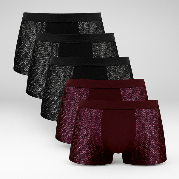 Komfort Mesh-Boxershorts für Herren im 5er-Pack mit Atmungsaktivem Gewebe | Ideal für Ganztägigen Tragekomfort