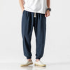 Stoffhose Komfort | Japanische Unisex-Hose mit Elastischem Bund