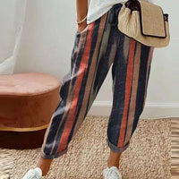Sommerhose Damen Luftig & Bequem Weites Bein Stoffhose für Alltag & Strandurlaub