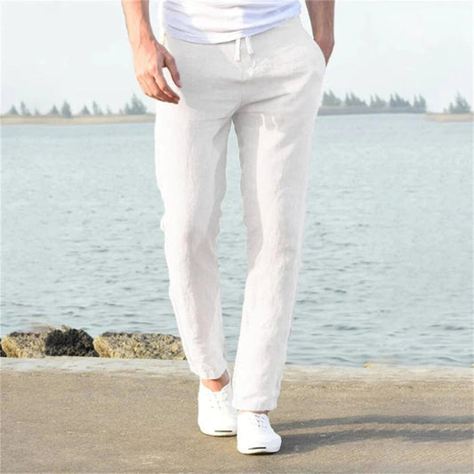 Leinen-Sommerhose für Herren – Lässiger Stil mit luftigem Design 0