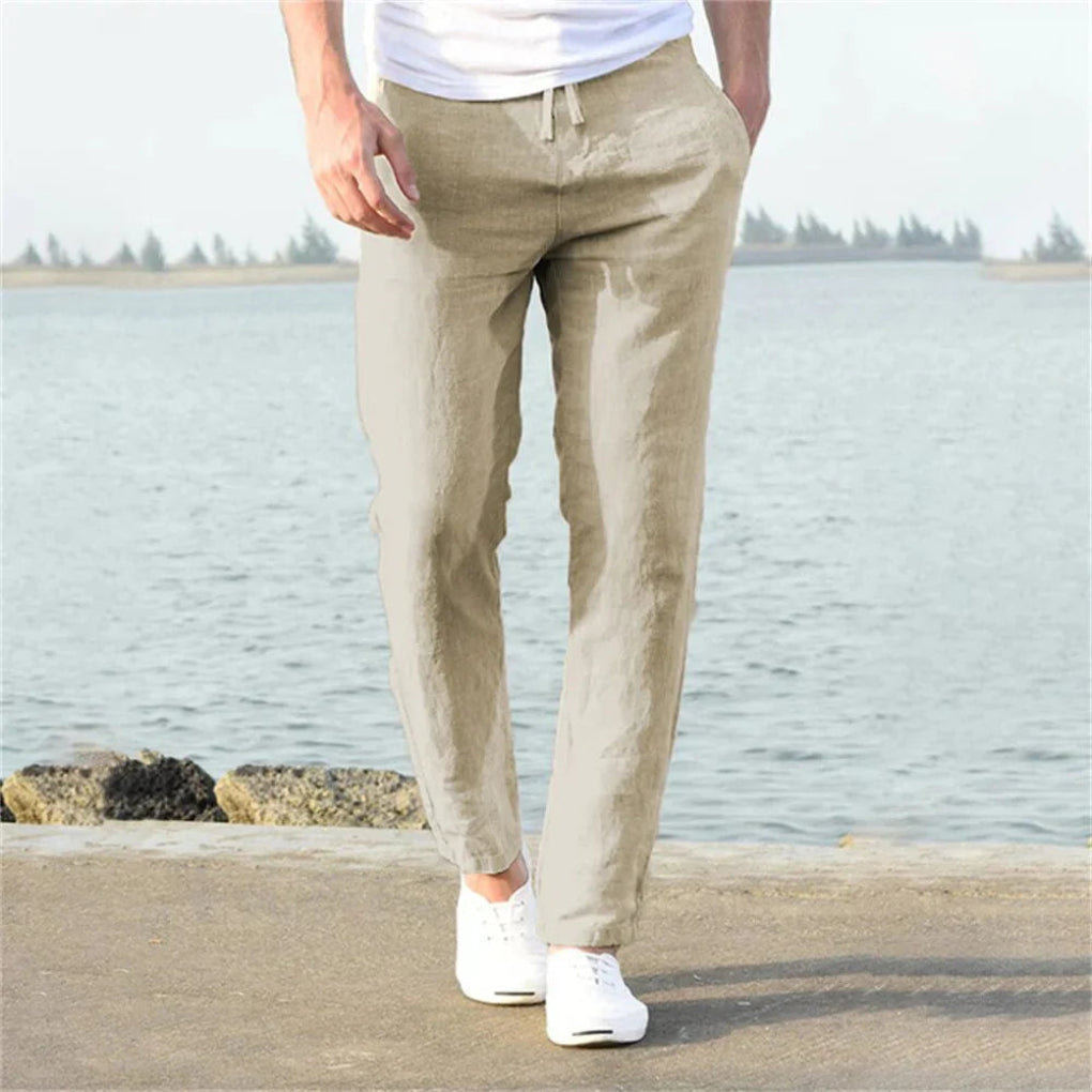 Leinen-Sommerhose für Herren – Lässiger Stil mit luftigem Design 1