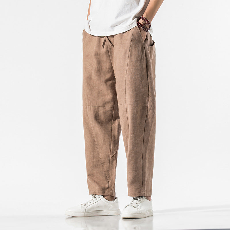 Leinen | Herren Hosen mit Weitem Schnitt und Kordelzug | Bequeme Passform für Warme Tage 6