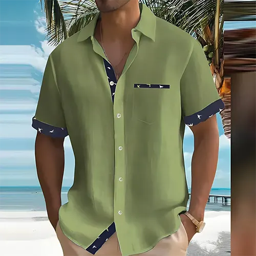 Liam | Kurzarm-Sommerhemd für Herren mit atmungsaktivem Material | Stilvolles Design für Komfort und Eleganz