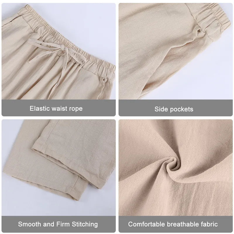 Bequeme und atmungsaktive Stoffhose