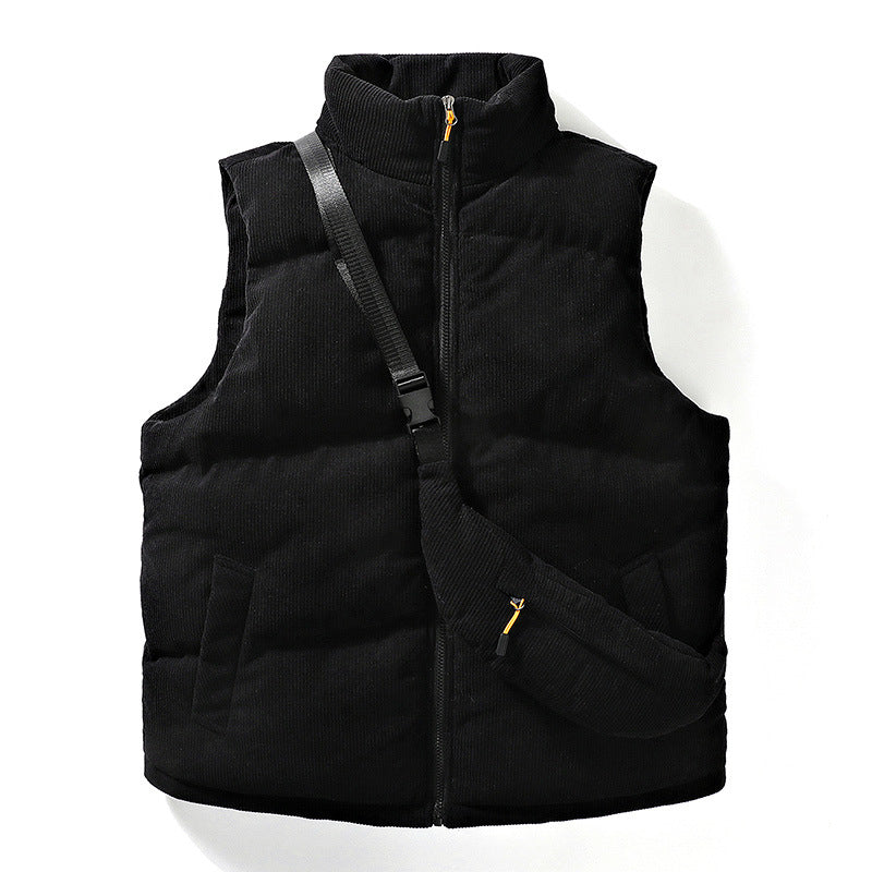 Damen Cordweste Regular Fit Freizeit mit passender Umhängetasche