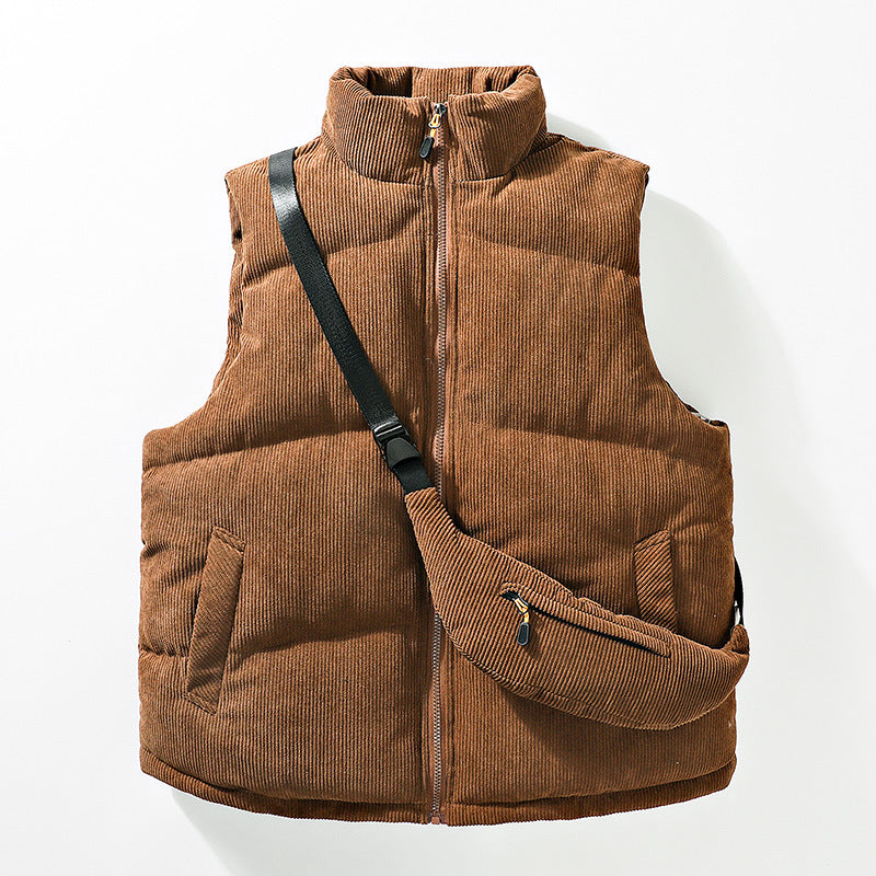 Damen Cordweste Regular Fit Freizeit mit passender Umhängetasche