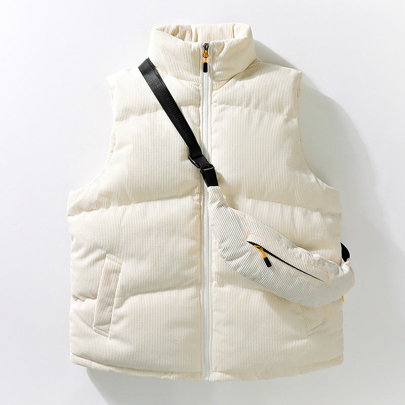 Damen Cordweste Regular Fit Freizeit mit passender Umhängetasche