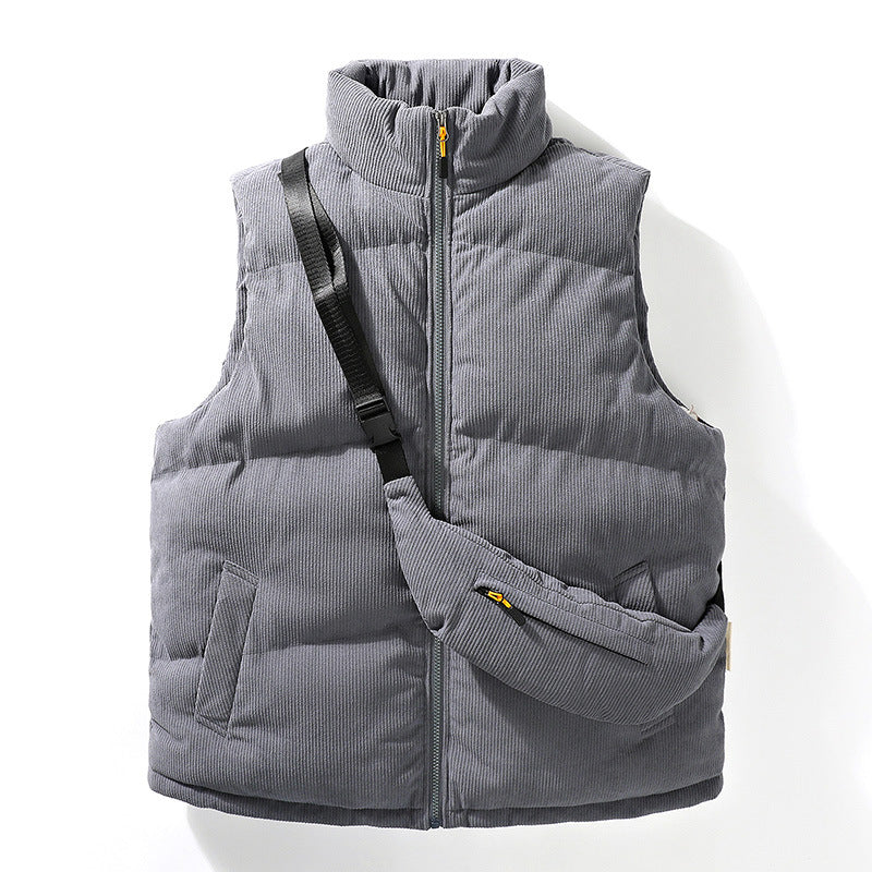Damen Cordweste Regular Fit Freizeit mit passender Umhängetasche