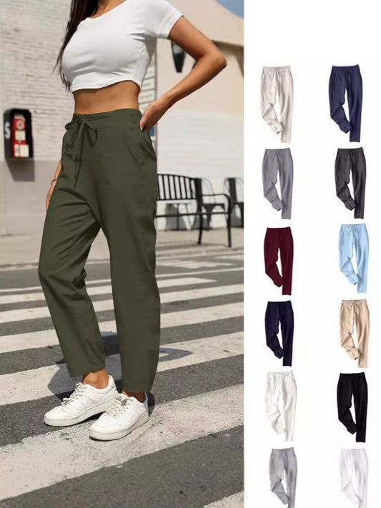 Stoffhose Damen Relaxed Fit Freizeit Sommer
