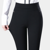Schwarze Damen Stretch-Hose mit hohem Bund für Büro und Freizeit